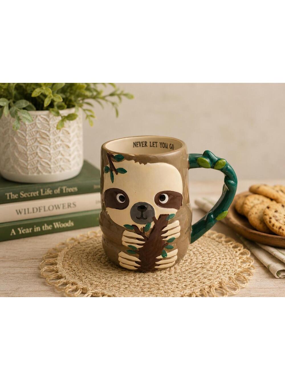 TAG 3D Sloth Mug Tree Handle “Never Let You Go” Ceramic Cup
